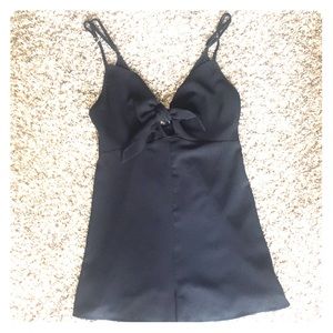 Black Tie Front Romper